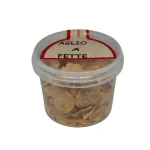 Aglio a fette essiccato in barattolo trasparente retro