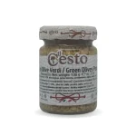 Patè di Olive Verdi calabrese in vasetto da 100 g con olive, olio d’oliva e spezie mediterranee